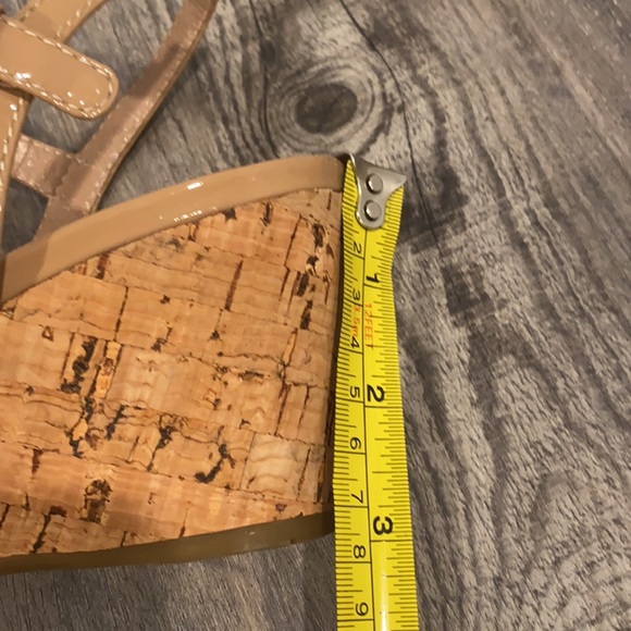 Prada Patent Leather Nude Sandals Wedges Shoes - Picture 13 of 15